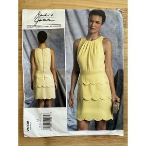 Vogue Pattern V1398 American Designer Badgley‎ Mischka Misses' Dress Size 6-14